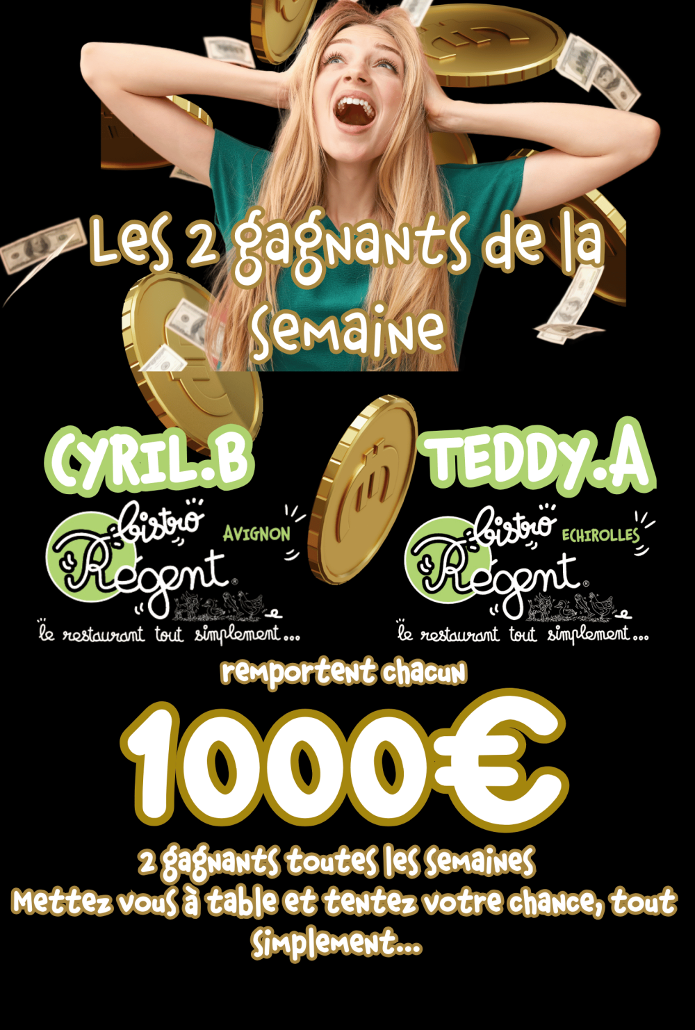 GAGNANTS DE LA SEMAINE (1)