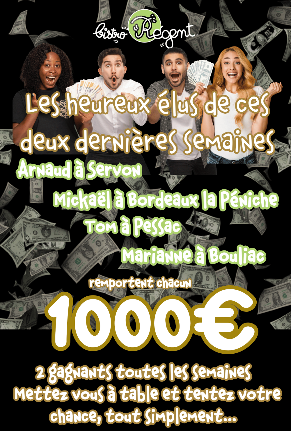 GAGNANTS DE LA SEMAINE (14)